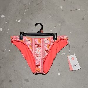Nwt Maaji Coral Floral Stripe Bikini Bottom #127